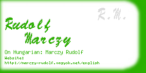 rudolf marczy business card